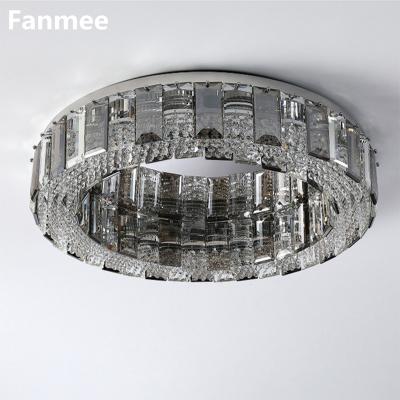 China New Modern Eco-friendly Ceiling Chandelier For Living Room Gray Crystal Light Fixture Bedroom Dining Room Chandelier Luxury Smoky Lighting for sale