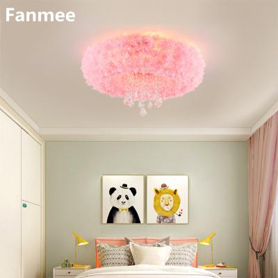 China 2022 Living Room Eco-friendly Modern Ceiling Chandelier Home Decor Lamp For Bedroom Crystal Chandelier Round Color Light Luxury Creative Girl for sale