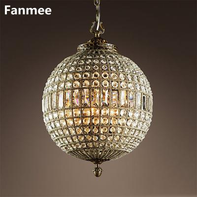 China Post Modern Indoor Lighting Round Crystal Modern Decoration Chandeliers for Living Room Bedroom Restaurant Attic Hotel LED Nordic Creative Pendant Lights for sale