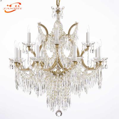 China Classic Modern Luxury Crystal Chandelier LED Candle Lights European Indoor Hanging Pendant Lamp Tassels Lighting Fixture for sale