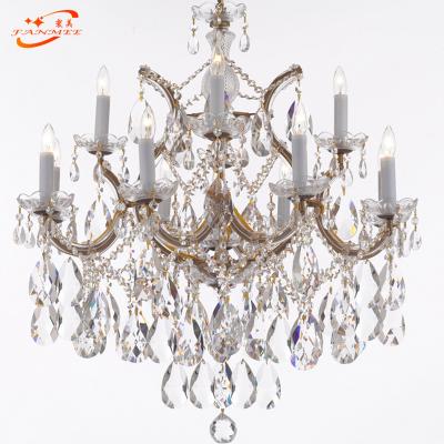 China Crystal Chandelier Luxury Modern Classic LED Candle Lights European Pendant Lamp Hanging Decorative Lighting Indoor Lamp for sale