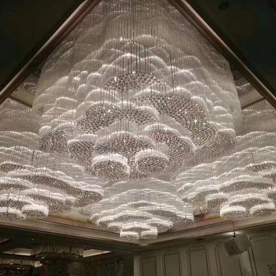 China Large Crystal Chandelier Hotel Lobby Crystal Lighting Project Lighting Engineering Residential Lighting Custom Made Hotel Lamp for sale