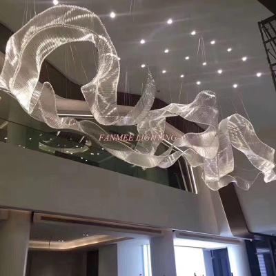 China Custom Hotel Residence Lobby Crystal Lighting Big Hotel Crystal Chandelier Lamp Project Lighting Engineering Lighting for sale