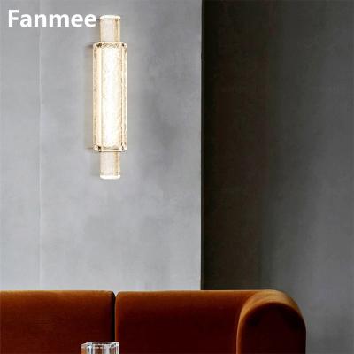 China Modern Luxury Gold Crystal Wall Lamps LED Background Light For Bedroom Aisle Hotel Lobby Decoration Indoor Fixtures Home Decor for sale