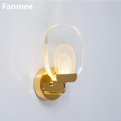 China Large Crystal Wall Light Gold Crystal Wall Lamp For Bedroom Hallway Bedside Home Lighting Fixture Modern Luxury Modern Sconce Lighting Fixture for sale