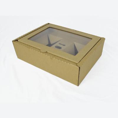 China Recyclable customized gift box with windows packaging eco be used for glass packaging box for sale