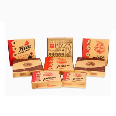 China Recyclable Custom Design Food Take Out Containers Corrugated Paper Pizza Packing Box for sale