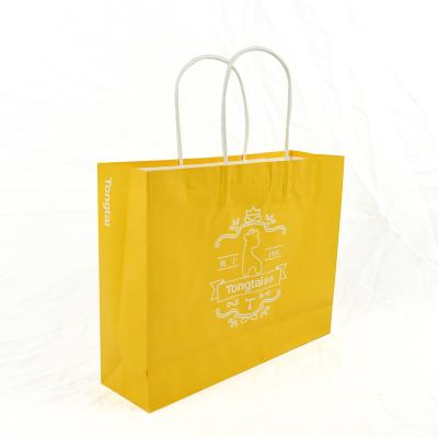 China Recyclable Cheap Custom Christmas Gift Takeaway Food Bag Fashion Shopping Bag Brown Kraft Paper Bag for sale