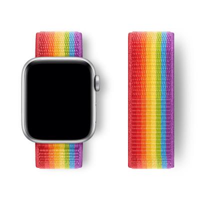 China Fabric For Apple Watch Strap Sport Loop 38mm 42mm 44mm 40mm Nylon Watch Band Strap For iWatch 4 5 6 for sale