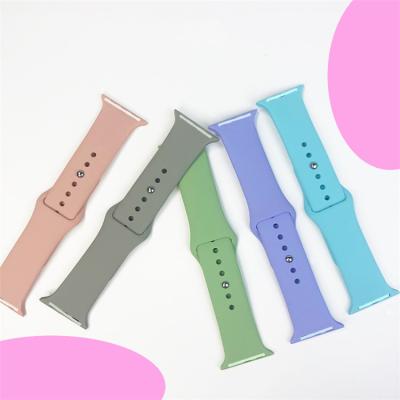 China High Quality Silicone Sport Rubber Soft Strap For Apple Watch 38 40 42 44mm Watch Band For Apple iWatch 1 2 3 4 5 6 for sale