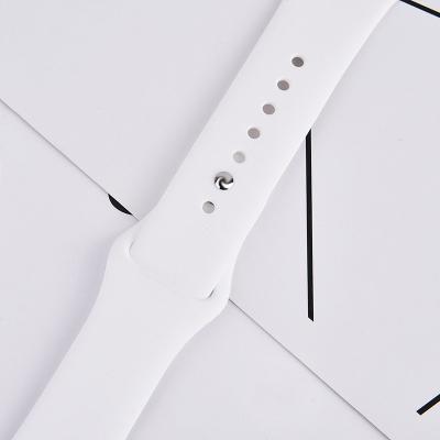 China Rubber For Apple Watch Band Luxury Designers Sport Silicone Smart Watch Band Strap For Apple Watch 5 6 Series 44mm for sale