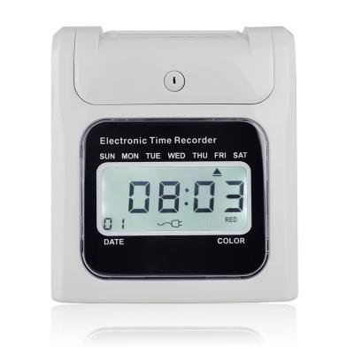 China top selling CE and FCC certified time recorder OEM punch card available time clock 186*122*215mm for sale