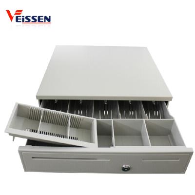 China Hot Sale Veissen Stainless Steel Metal Cash Box POS Cash Drawer With Cool Price for sale