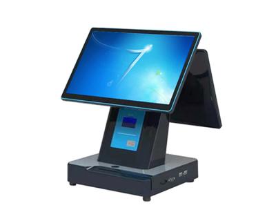 China Windows/Android Touch Screen POS System Retail Capacitive POS Cash Register With Led Customer Display In High Quality 128G SSD for sale