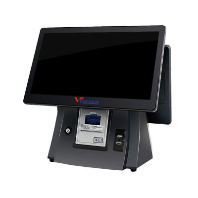 China Brand New All-in-one Touch POS System Machine with 58mm Thermal Printer 128G SSD for sale