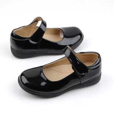 China Flat Casual Loafer Mary Jane Genuine Leather Shoes Flats Kids Scare Leather Shoes for sale