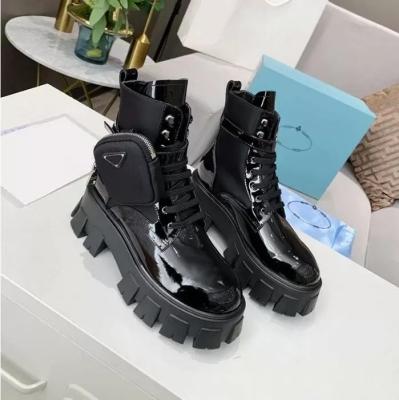 China 2022 Wholesale Designer Genuine Leather Luxury Famous Brands Women's Heel Snow Cushioning High Rising Boots Chunky Shoes For Men for sale