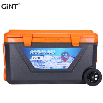 China GiNT Large Capacity 80L Waterproof Cooler Box Hard Easy Carry Wheeled Ice Chest With Handle for sale