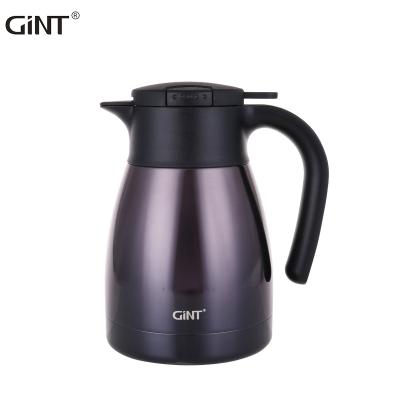 China Business GiNT 1L 304 Stainless Steel Food Grade 2020 Insulated Water Coffee Milk Pot Thermal Coffee Carafe With Lid for sale