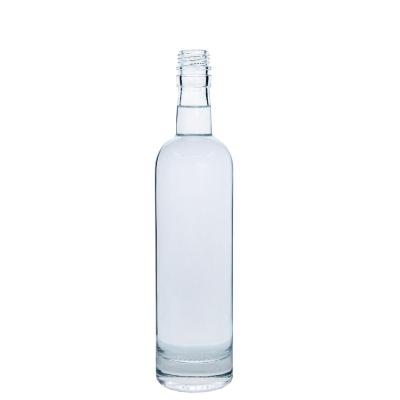 China Brandy Glass Gin Rum Alcohol XO Whiskey Packaging Fancy Wine Bottle Empty Clear Glass Bottles 500ml With Round Glass Top Rubber Stopper With Cork Stopper for sale