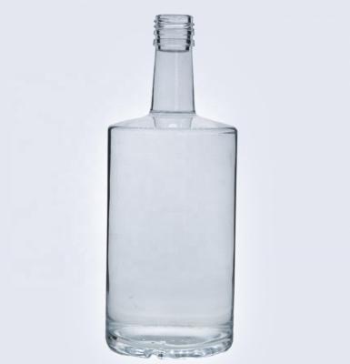 China Extra Recyclable Beverage 750ml Flint Spirits Glass Bottle With Parallel Flat Shoulder for sale