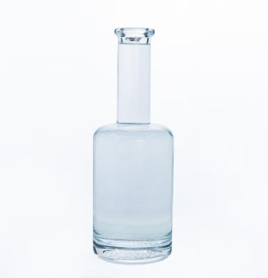 China Extra Recyclable Beverage 500ml Flint Spirits Glass Bottle With Parallel Flat Shoulder And Long Neck Design for sale