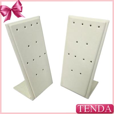 China White Black Leather Metal Wooden Earring Jewellery Display Stands for Jewelry for sale