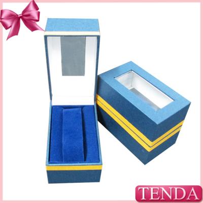 China Cheaper Cost Ladies Students Kids Children Gilrls Boys Metal Collar Wrist Watch Box with PVC Window for sale