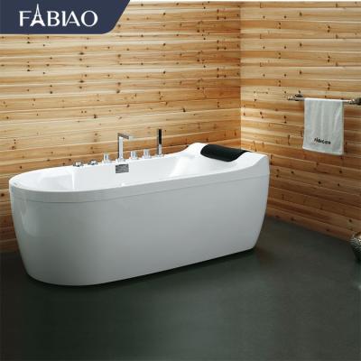 China Free FABIAO For Sale Oval Acrylic Freestanding Bathtub Whirlpool Modern Shape Spa Tub for sale