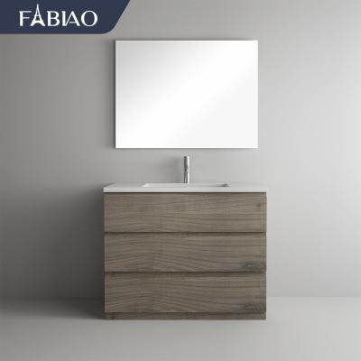 China FABIAO Modern Bagno In Stile Modern Americano Mobili Sink Style Floor Position Bathroom Cabinet Single Vanity for sale