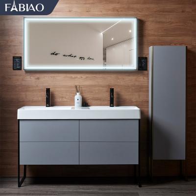 China FABIAO casa de banho de melmine modern luxury plywood panel wall mounted mirror bathroom vanity for sale