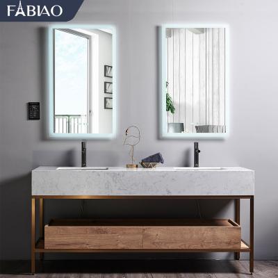 China FABIAO d'arredo de bagno de bianco Fancy Modern Bathroom Vanity Solid Wood Bathroom Cabinet Unit for sale