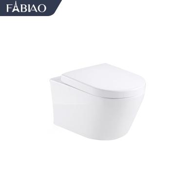 China FABIAO Automatic Operation Toilet With Bidet Bathroom Back To The Wall Hidden Cistern Trap Automatic Smart Wall Mounted WC Smart Toilet for sale