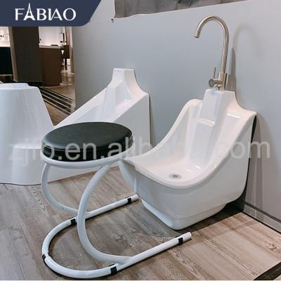 China Modern Acrylic Material For Muslim Design Prayer Foot Wash Sink With Chair Wudu Muslim Ablution for sale