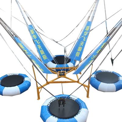 China Hot sale four hand bungee trampoline factory kids bungee jumping trampoline for sale