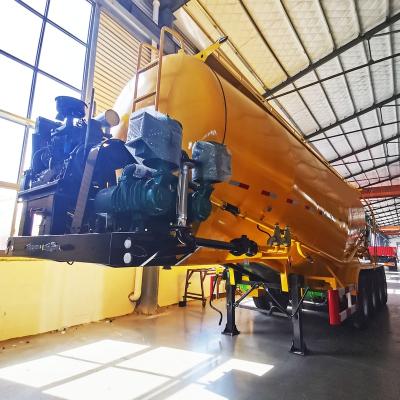 China Dry Bulk Powder Cement 3 Axles 60 Tons Heavy Duty Trailer Aluminum Alloy Bulk Cement Tanker Trailer Bulker Powder Tank Semi Trailer For Sale for sale