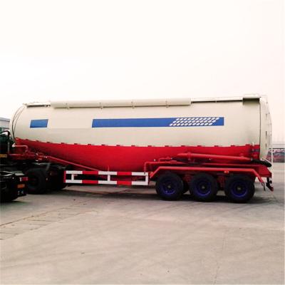 China Truck Trailer Tri Axle 30 70 Cbm Cargo Trailer  Bulk Powder Tanker Truck Carrier Material Powder Tank Trailers  Dry Bulk Cement Semi Trailers for sale