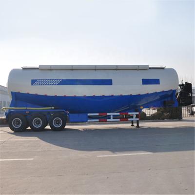 China Truck Trailer 4 Axles Large Capacity Stainless Steel Cargo Powder Tank Trailer Bulk Cement Tank Truck Semi-Trailer for sale