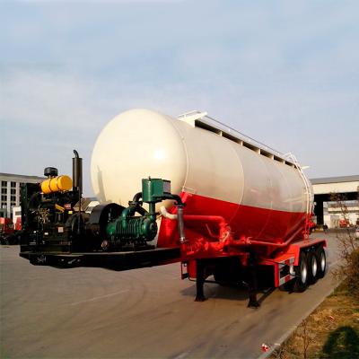 China Truck Trailer 3 Axles 60cbm Powder Material Tanker Truck Tank Cement Trailer Bulker Cement Tank Trailers Dry Bulk Truck Trailer for sale