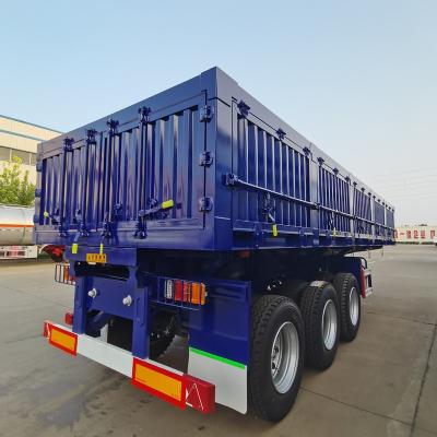 China Truck Trailer Special Transportation Multi Axles Hydraulic Cylinder U type Dumper Tipper Trailers  Side Tipper Dump Semitrailer for sale