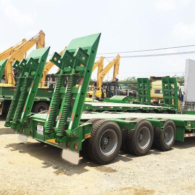 China Truck Trailer 2 3 4 Axles Semi Trailers Cargo Truck Lowbed Gooseneck Low Loader Trailers Lowboy Truck Tractor Trailers for sale