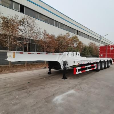 China Truck Trailer Customized Sepcial Transportation 60 Tons Loading Capacity Galvanized Gooseneck Trailer Lowbed Semi Trailers for sale