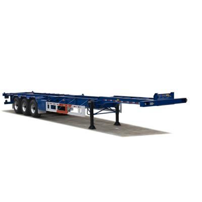 China Truck Trailer Three Axle  2040 Container Chassis Detachable Skeletal Chassis Shipping Truck Skeleton Container Semi Trailer for sale