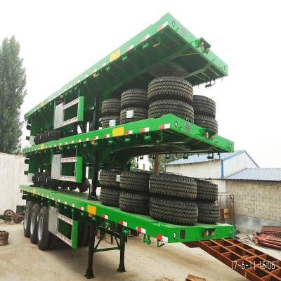 China Truck Trailer China High Loading Capacity Heavy Duty Transportation Trailer Flatbed Cargo Container Truck Semi Trailer for sale