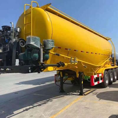 China Truck Trailer Carbon Steel Tri-axle 45 Cubic Bulk Cement Tank Trailer Fly Ash Cement Bulker Silo Tanker Trailers Semi Truck for sale