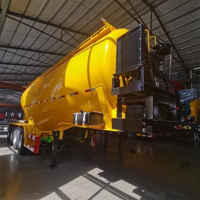 China Truck Trailer 3 4 Alex Delivery Trucks Wheat Flour Material Transport Tanker Trailer Dry Bulk Powder Cement Bulker Semitrailer for sale