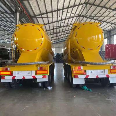 China Dry Bulk Powder Cement 3 2 Axles Cargo Truck Bulk Carrier Truck Silo Powder Material Transport Trailer Bulker Cement Tank Semi Trailer for sale