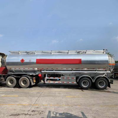 China Truck Trailer Carbon Steel 45 Cubic Meters Liquid Petrol Transfer Tank Trailers Gasoline Oil Fuel Tanker Truck Semi Trailer for sale