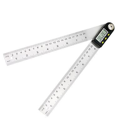 China Portable LCD Display Stainless Steel Angle Ruler Electron Goniometer Protractor Angle Finder Digital Angle Measure 200mm for sale