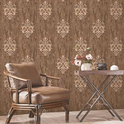 China European Traditional High Quality Modern Home Decoration 3D Nature Wall Paper PVC Vinyl Flower Floral Wallpaper for sale